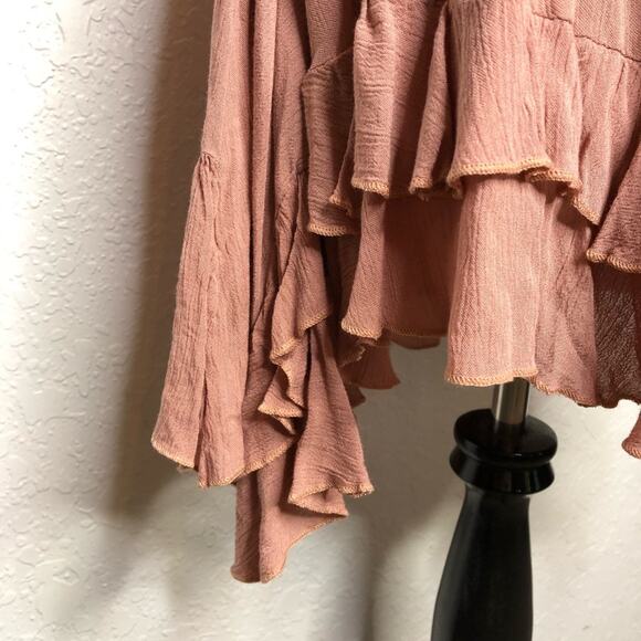 Intimately Free People Adella rose pink lace ruffle slip dress Extra Small NWT - Picture 8 of 16